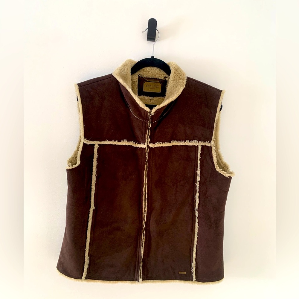 Point Zero Nicole Benisti Shearling Brown Women’s Vest Size XL